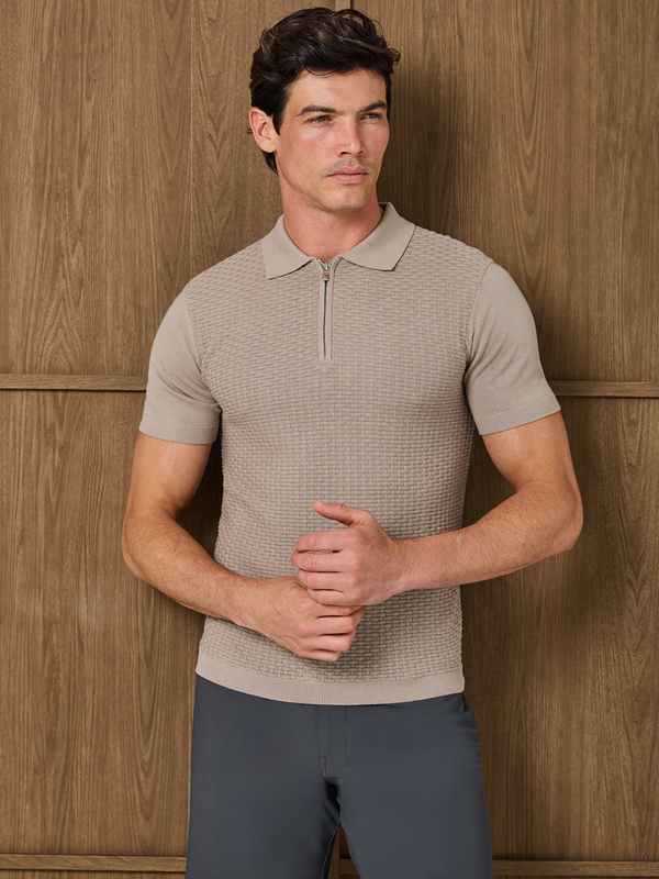 OREA KNITTED POLO - MOCHA