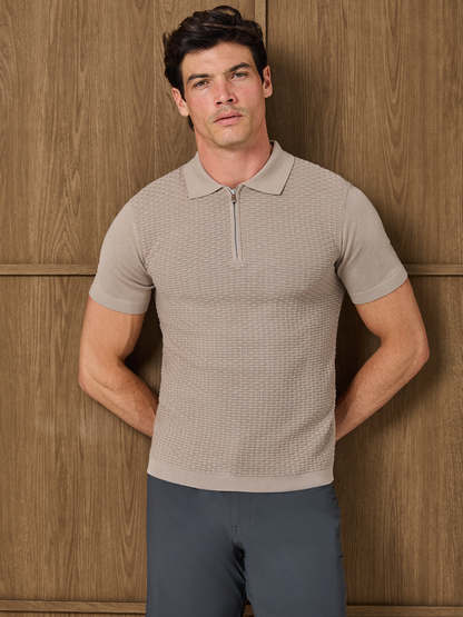 OREA KNITTED POLO - MOCHA