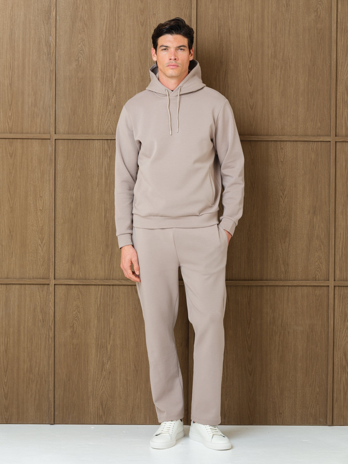 VERTU INTERLOCK HOOD - MIST HEATHER
