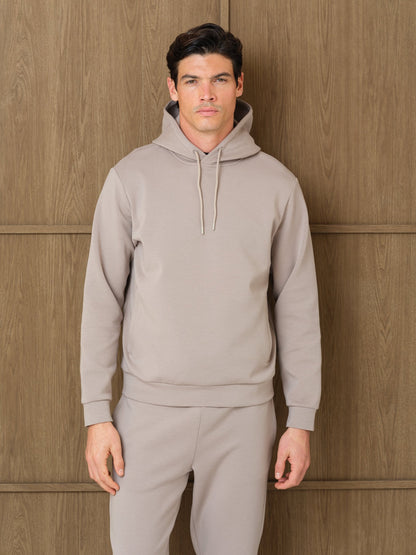 VERTU INTERLOCK HOOD - MIST HEATHER