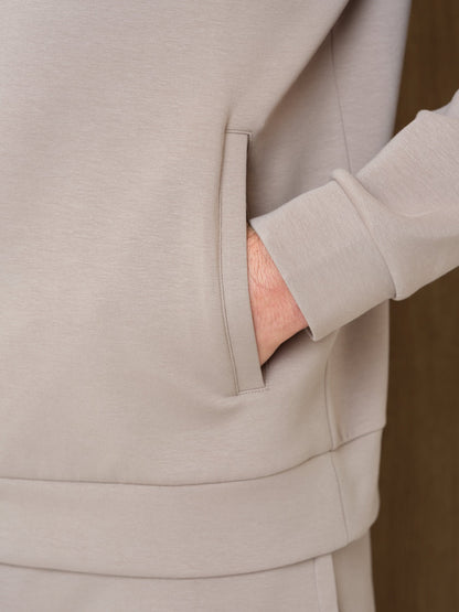 VERTU INTERLOCK HOOD - MIST HEATHER