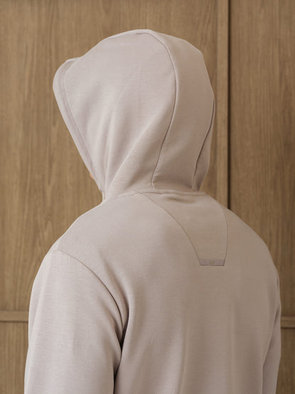 VERTU INTERLOCK HOOD - MIST HEATHER
