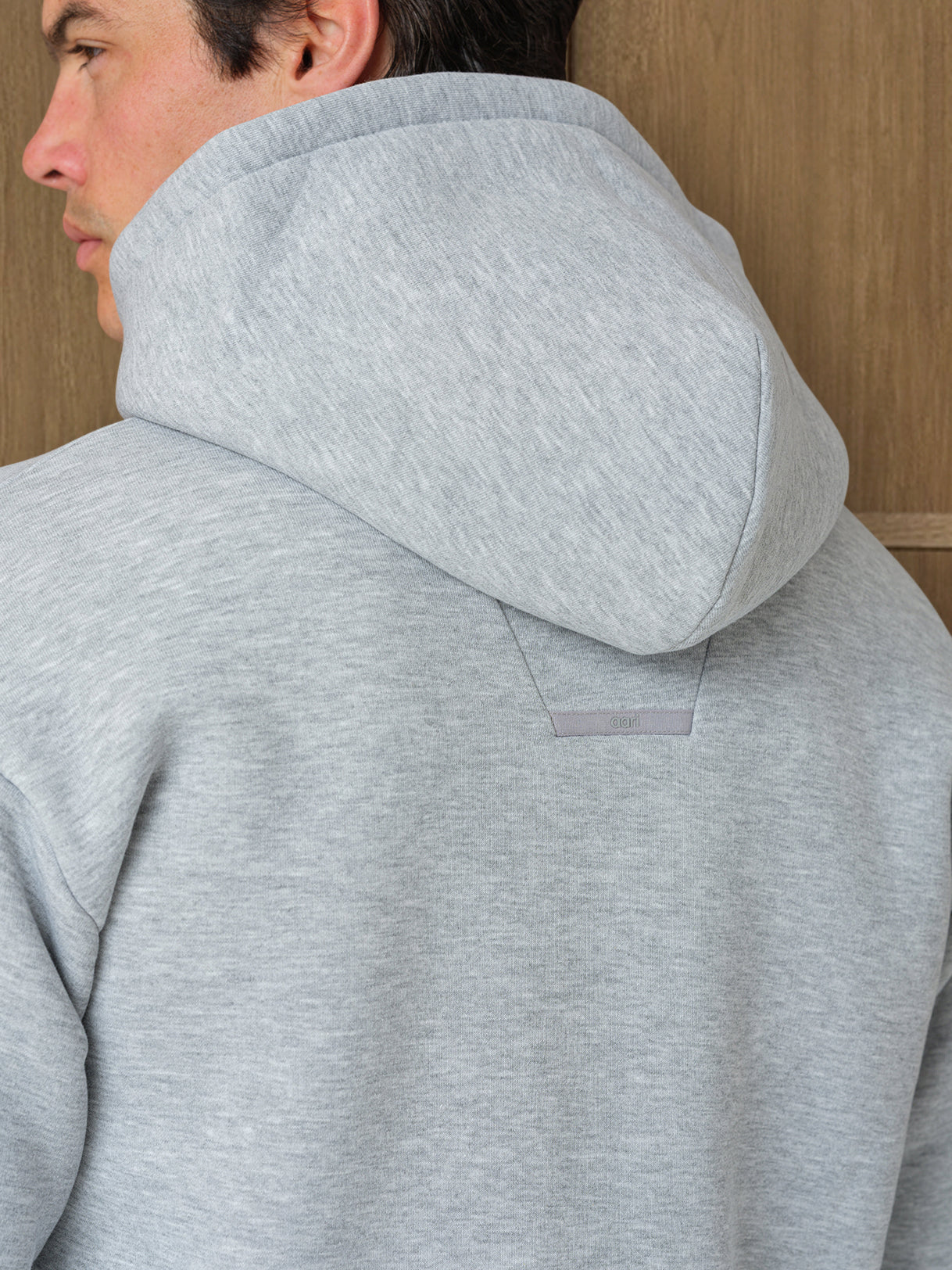 MONO FULL ZIP HOOD - GREY HEATHER
