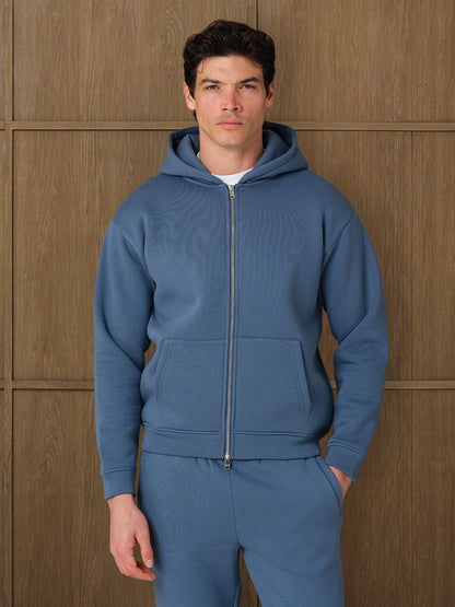 MONO FULL ZIP HOOD - COAST BLUE
