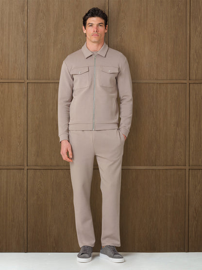 VERTU INTERLOCK JACKET - MIST HEATHER