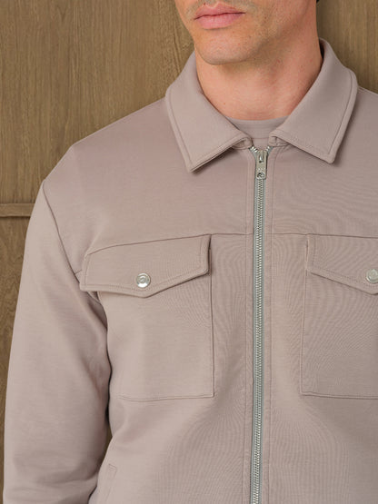VERTU INTERLOCK JACKET - MIST HEATHER