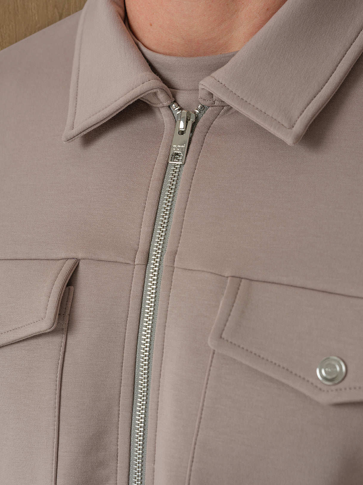 VERTU INTERLOCK JACKET - MIST HEATHER