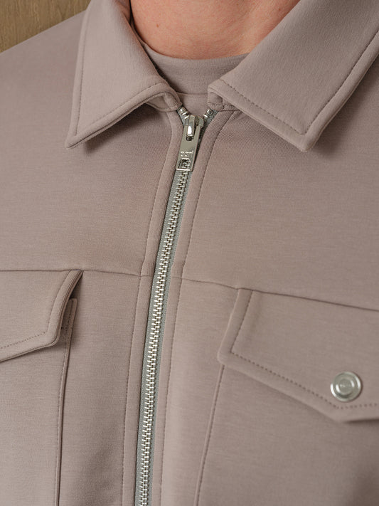 VERTU INTERLOCK JACKET - MIST HEATHER