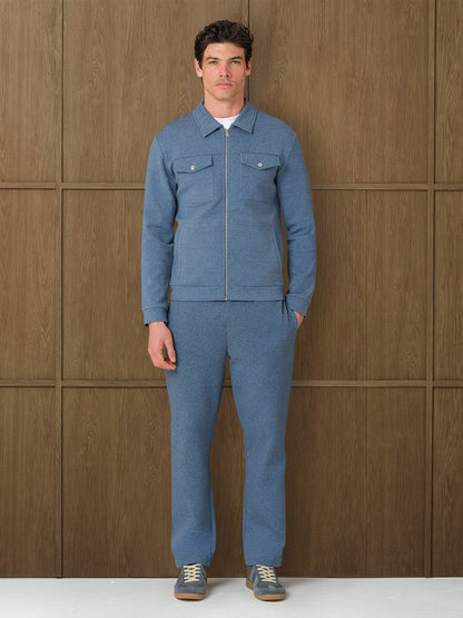 VERTU INTERLOCK JACKET - COAST MELANGE