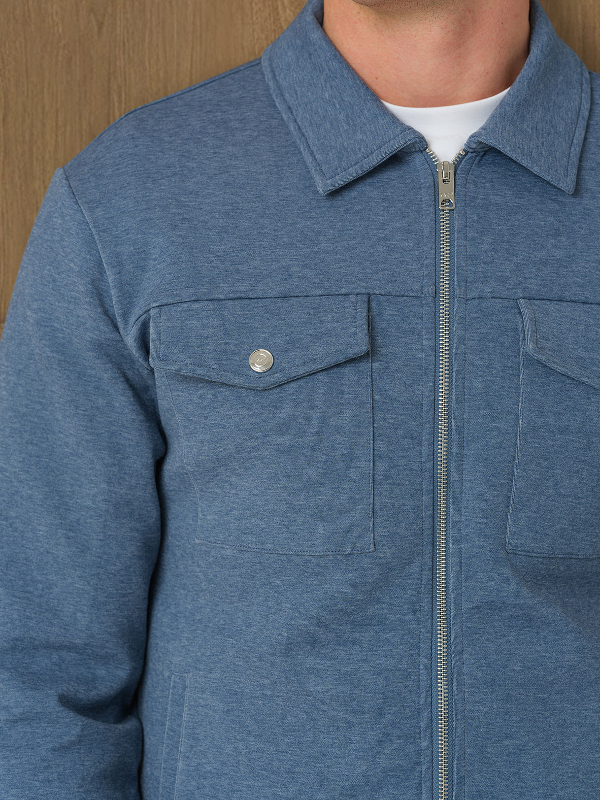 VERTU INTERLOCK JACKET - COAST MELANGE