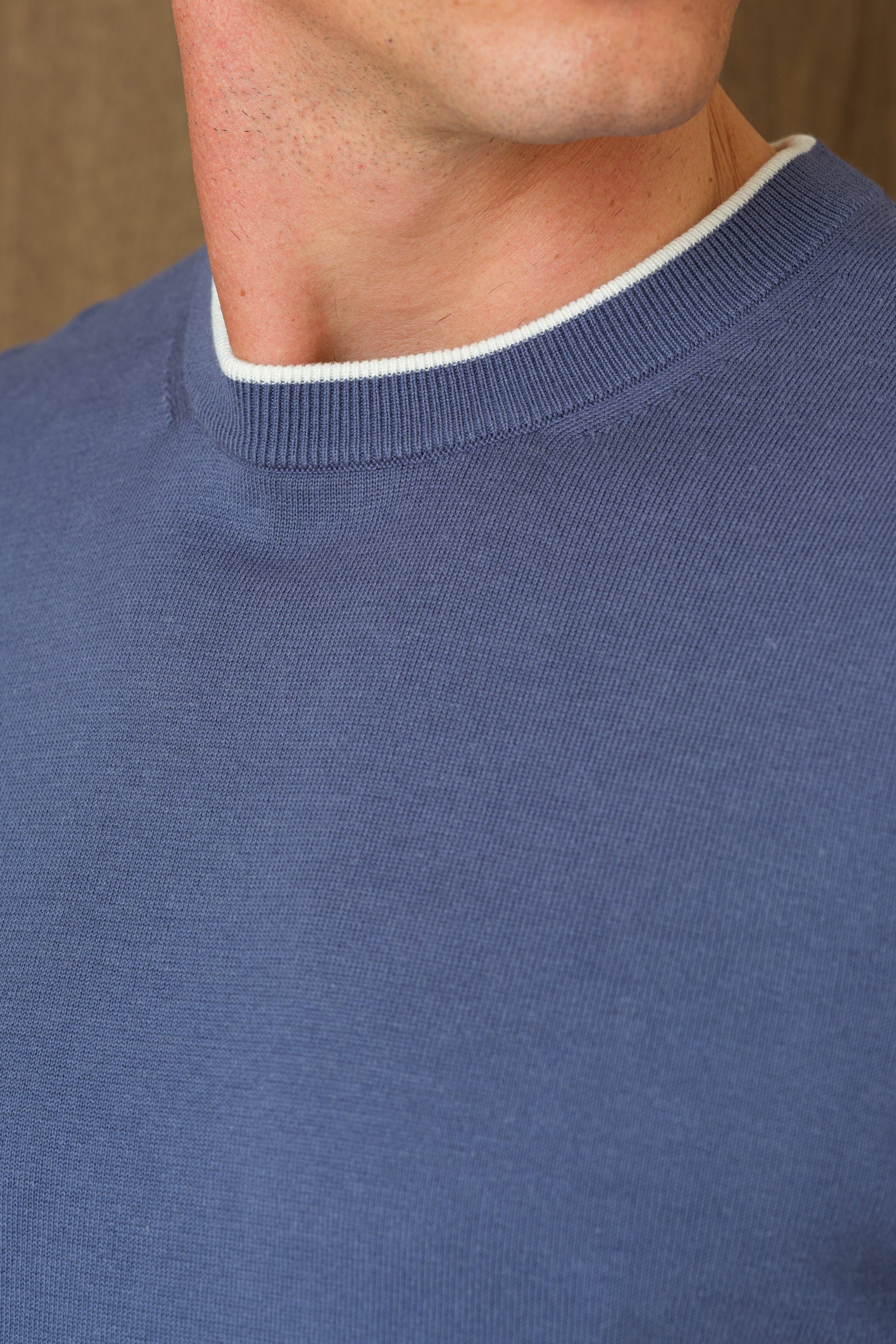 KARU KNITTED T-SHIRT - BLUE COAST