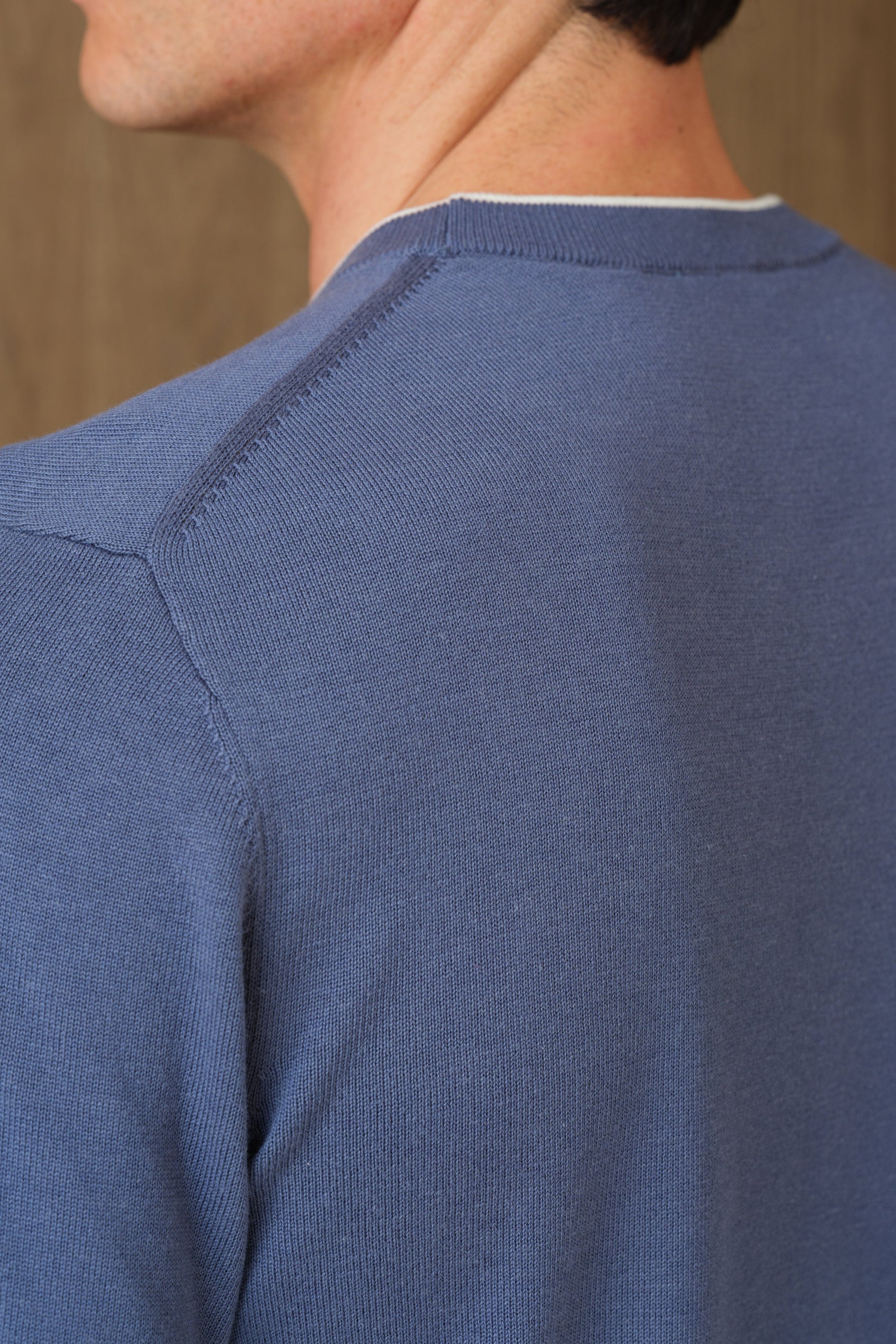 KARU KNITTED T-SHIRT - BLUE COAST