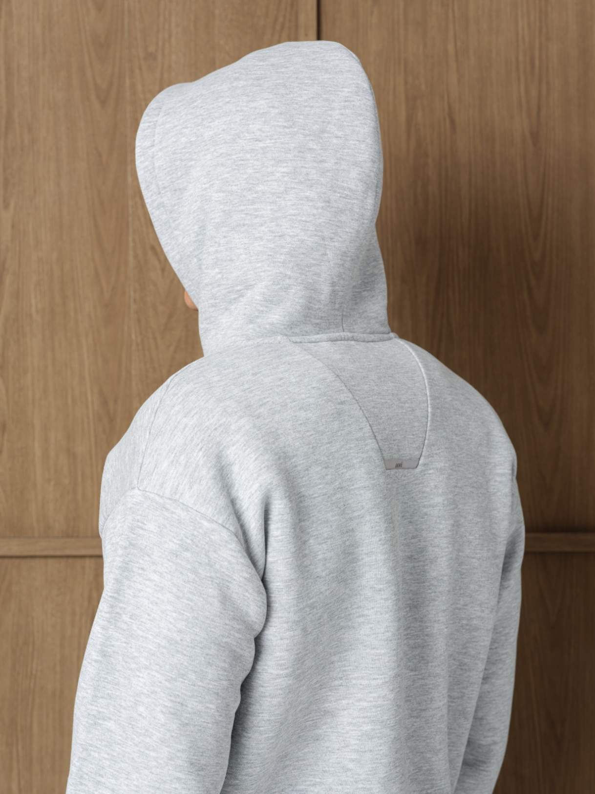 MONO HOOD - GREY HEATHER